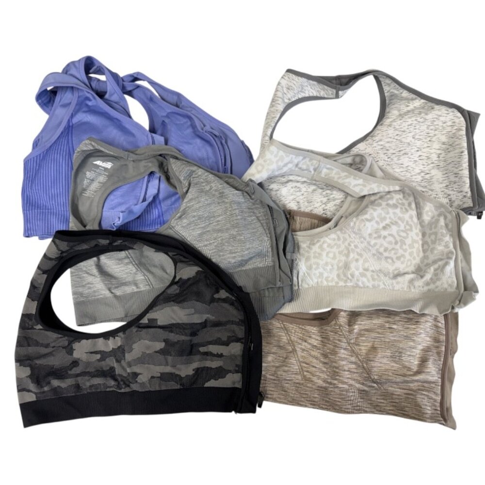 Avia Sports Bra w/Removable Pads, Front Zipper, clip in middle inside Size XXXL